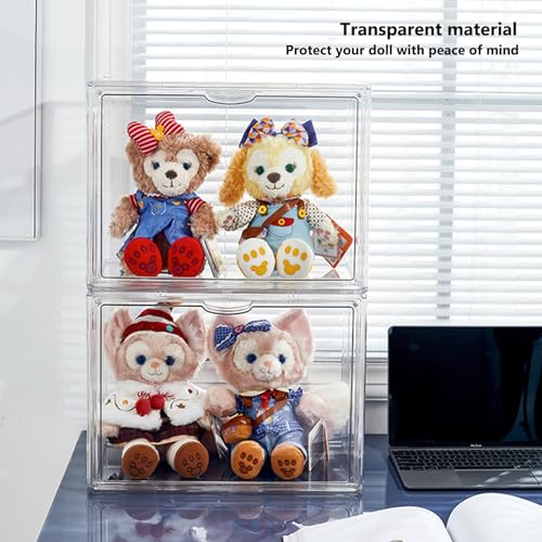 Clear Acrylic Display Case,Clear Shoe Box, Dustproof Book & Cosmetic Display Cases with Magnetic Attraction Lid, Large Figures Collectibles,Shoe Storage Boxes (2, TransparentXL-2 Packs) by VaNaeni - Image 6