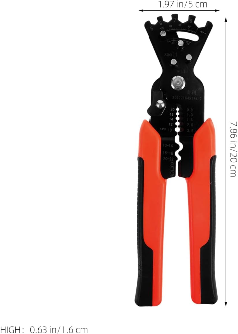 7.86 Inch Wire Strippers Electrical,Adjusting Wire Stripper Multifunctional Cable Stripping and Cutting Pliers with Wrench for Home Improvement Construction Electrical Wiring