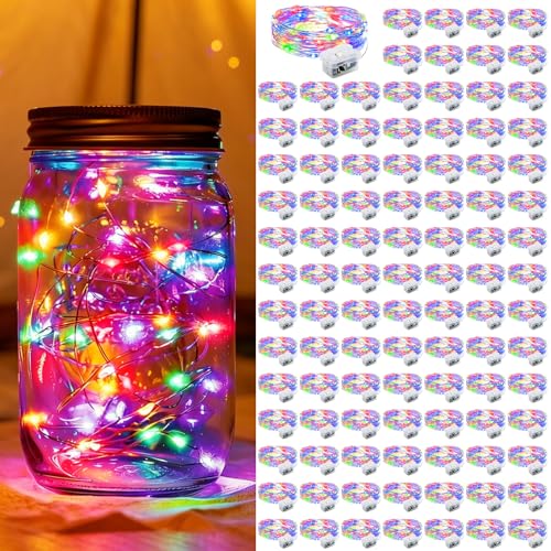 chzk 100 Pack Fairy Lights 7Ft 20 LED Twinkle String