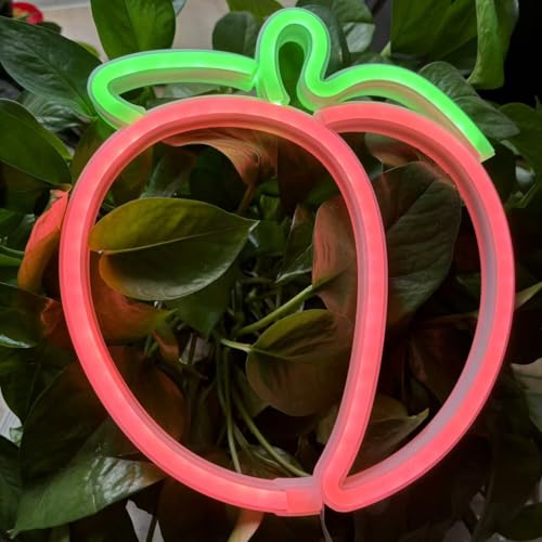 Image of Peach Neon Sign, Fruit Peach Neon Decor,Funny Peach Led Sign Pink Decor For Bedroom Wall Art Decor,Gift For Her, Peach Led Sign For Christmas Decoration Thanksgiving Decoration Valentine'S Day Gift