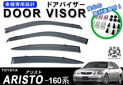 16アリスト　新品　社外　スモークサイドバイザー Amazon | 【BREED】 【説明書付】 アリスト 160 系 GS300 GS400 ドア