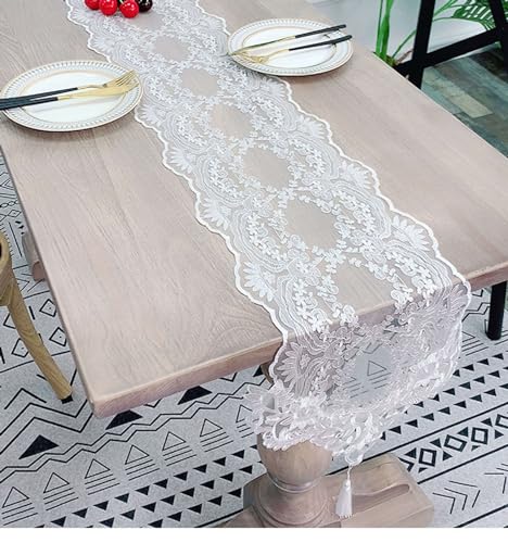Chemin de table tricot dentelle pour proteger et décorer - 5