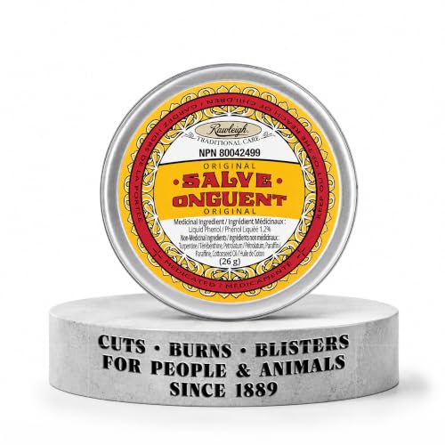 Rawleigh Small Antiseptic (Original) 0.96 oz Iconic Yellow Tin | Soothing Relief for Cuts Burns Blisters & Chapped Skin | for People & Animals | Made in USA | Century-Old Formula Original Recipe