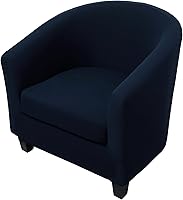 Vista 16 de WOMACO 2 fundas para silla de club, elásticas, estampadas, con barril redondo, giratorias, con funda de cojín, parte inferior elástica, protector