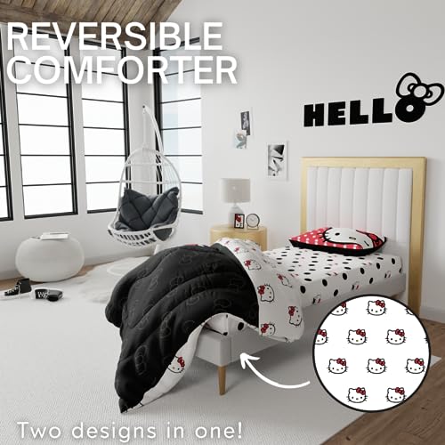 Image of Hello Kitty Bedding Super Soft Cozy Microfiber Reversible Comforter, Twin, (Officially Licensed Product) By Franco Collectibles