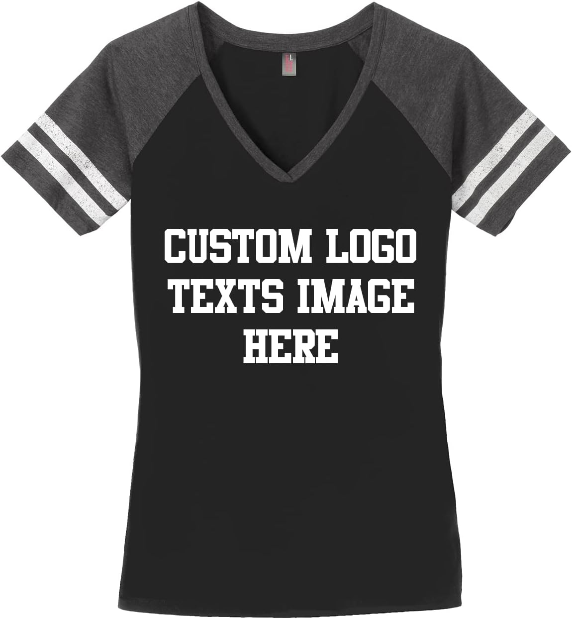 INK STITCH Women Dm476 Custom Design Printing Front and Back Game V-Neck Tees