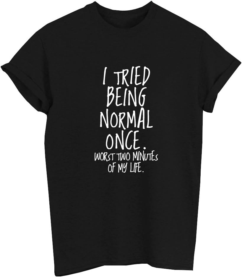 MIMOORN Women Fashion Summer Funny Printed Casual Graphic T-Shirts