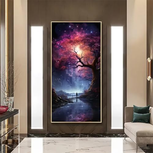 Kit complet paysages forêts diamond painting cadeau idéal pour anniversaire et loisirs