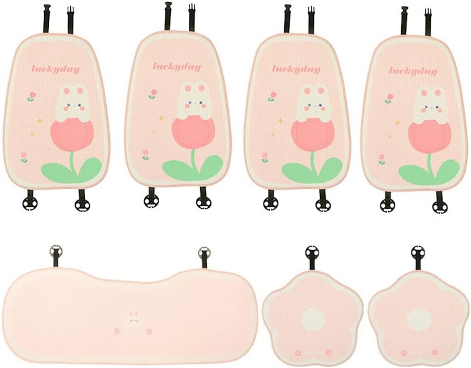 Driver seat Cushion Car seat Cushion, Breathable seat Cushion, Comfortable and Non-Slip, ice Silk Cartoon Breathable Interior seat Cushion Cool pad(Color:10,Size:)