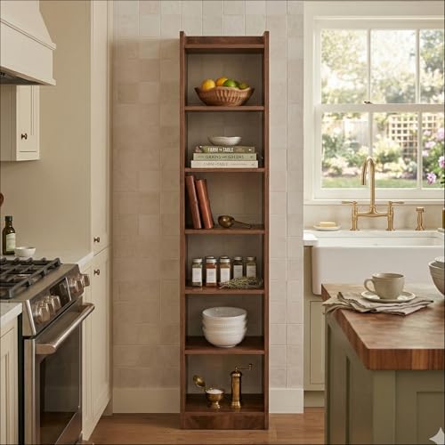 Image of Callas 7 Layer Engineered Wood Bookshelf Multipurpose Home Decor Storage Rack | Showcase Organizer for Living Room, Kitchen, Bedroom, Office | (BR-O7-WL)