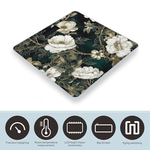 Báscula digital para baño con vidrio templado y pantalla LCD miniatura 3