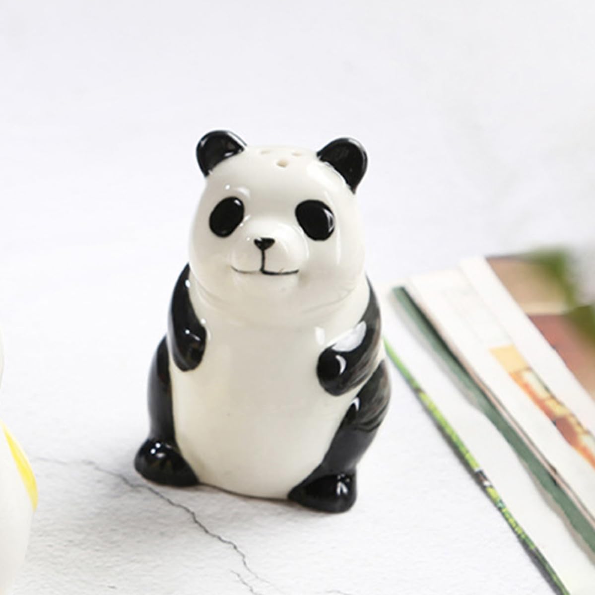 Cute Panda Ceramic Pepper Shaker Xmas Small Spice Jar