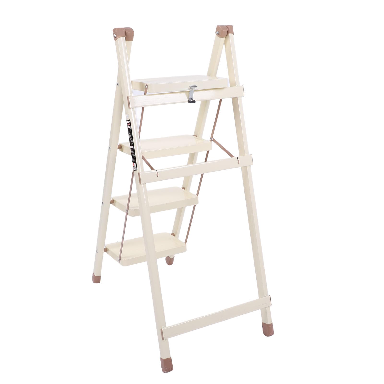 Scala a 4 Gradini con Pedane Larghe Antiscivolo Pieghevole Sgabello