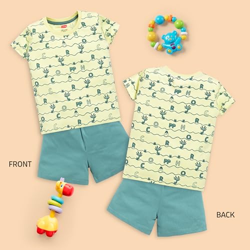 Image of LuvLap Baby Boys Regular Fit 100% Cotton Half Sleeves Boys T-Shirts and & Shorts Set Pack of 3