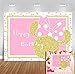 MMY 7x5ft Cartoon Pink Mouse Backdrop Kids Happy Birthday Photography Background Gold Princess Girls Decoration Background Photo Studio Celebration Party Banner Prop Photoshoot Photo Booth Vinyl