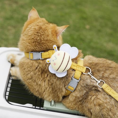 Cat Harness and Leash Set, Cat Harness Escape Proof, Rabbit Harness and Leash Set, Costumes for Cats and Bunny(A, Middle) - Image 7