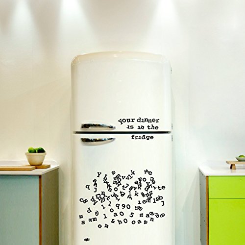 Letras Magnéticas Suck UK Negro para Refrigerador miniatura 5