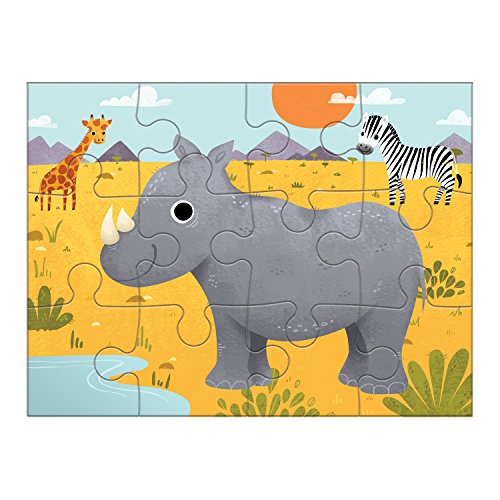 Mudpuppy Animals Of The World 4-In-A-Box Puzzles, Ages 2-5, 4-Piece, 6-Piece, 9-Piece And 12-Piece Puzzles, Difficulty Level Grows With Child, Each Puzzle Measures 6 X 8 #TOP6