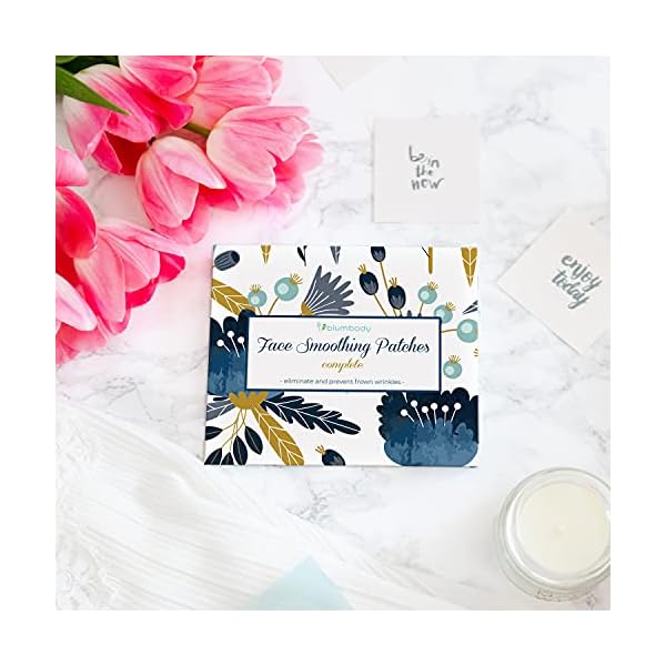 BLUMBODY Face & Forehead Wrinkle Patches - Anti Wrinkle Facial Patches to Smooth Eye, Mouth, Forehead Wrinkles - Non-Silicone Face Tape for Fine Wrinkles between Eyes & Face - Patches (30 day supply)