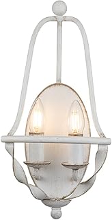 Elstead Quoizel Bradbury - Lámpara de pared para velas, color blanco antiguo