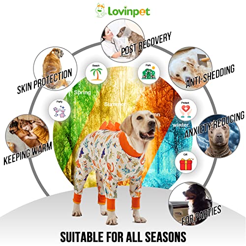 image for LovinPet Big Dog Onesie, Large Dog Pajamas, Anti Licking, Post Surgery
