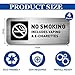 Oudain 4 Pieces No Smoking Sign 7 x 3 Inch No Vaping Signs for Home Business Self Adhesive Metal Industrial Warning Marker for Office Outdoor Indoor Supplies