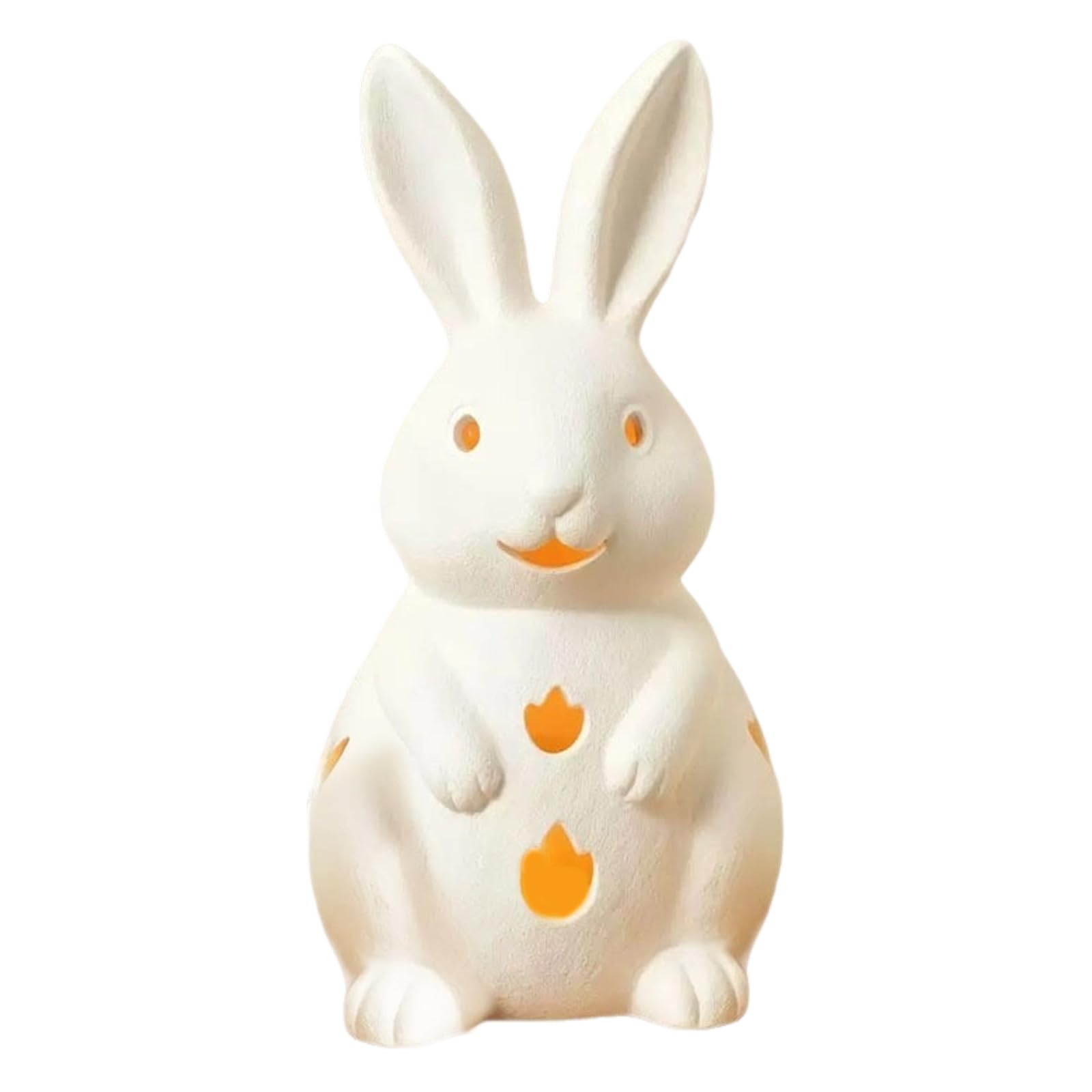 Resin Hare Figurine Candlestick with Tealight Easter Themed Tealight Stand Ornament for Tabletop Mantel Shelf Tabletop