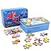 WENTS Rompecabezas para niños 120PCS Princess Adventure Rompecabezas Meerjungfrau-Puzzle Cinderella Puzzle Jigsaw Puzzle Box Set Multicolor para niños a Partir de 3 años