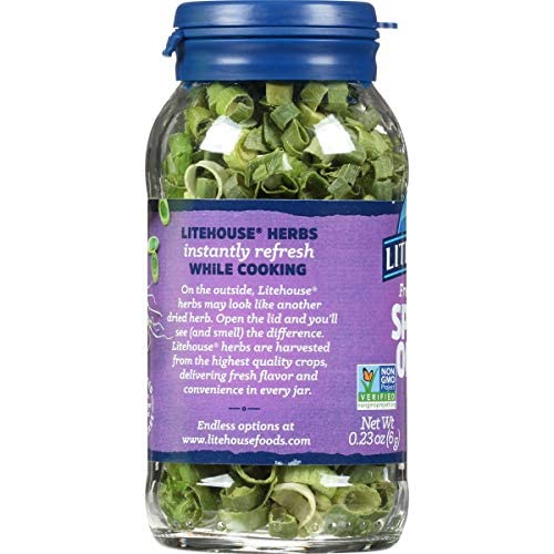 Litehouse Freeze Dried Spring Onion - Substitute For Fresh Spring Onion, Jar Equal To 1 Spring Onion Fresh Bunch, Organic, Spring Onion Seasoning, Non-Gmo, Gluten-Free - 0.23 Ounce 4-Pack #TOP2