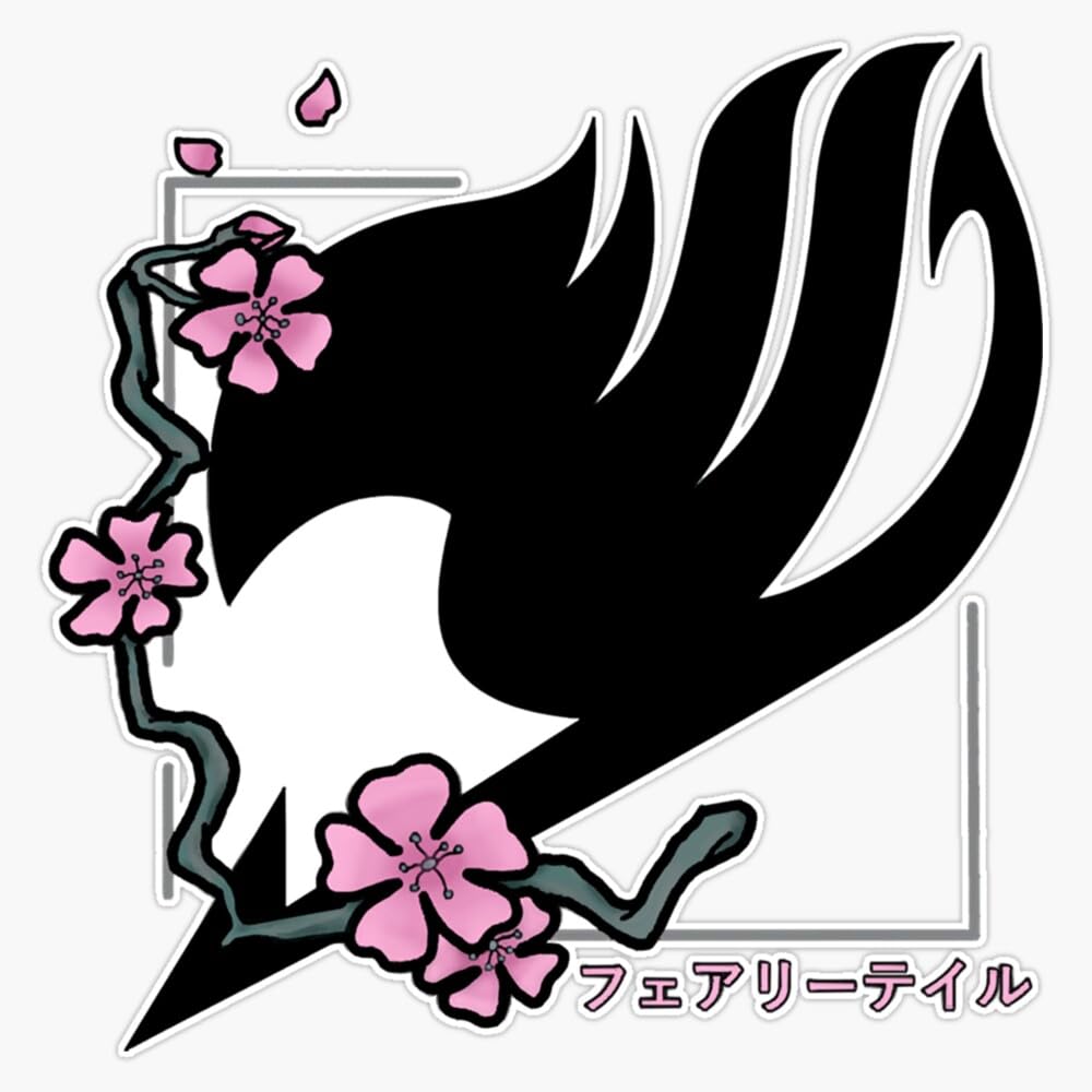 Fairy Tail Cherry Blossoms Sticker Vinyl Waterproof Sticker Decal Car Laptop Wall Window Bumper Sticker 5"