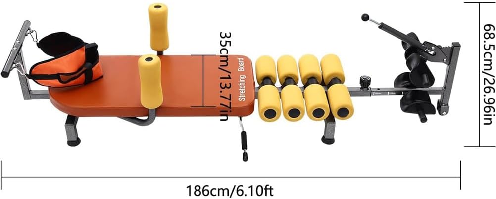 Lumbar Traction Bed — Back Stretching, Spinal Decompression Device, and Foldable Massage Bed — Massage Table for Physical Therapy and Body Stretching