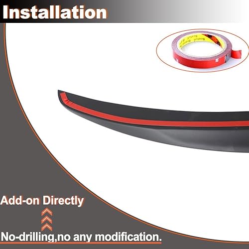 Miniatura 5 de MCARCAR KIT Alerón trasero negro mate para BMW Serie 2 F22 F87 M2 Coupé 2014-2020 220i 228i 230i M235i M240i Tapa trasera de fibra de vidrio