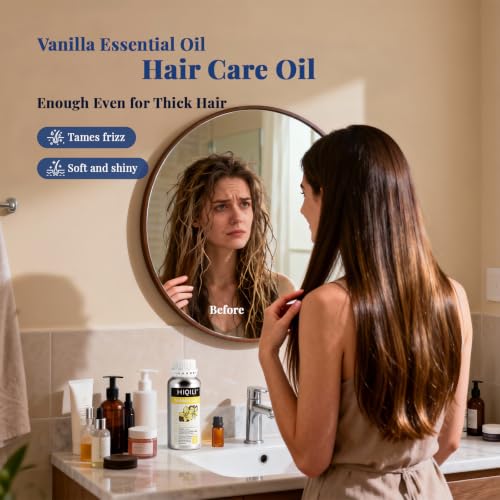 Image of HIQILI Vanilla Essential Oil Bulk, Strong Scent for Candle Soap Making | Fragrance for Diffuser, Perfume, SPA, Making Spray, Skin Care, Add to Shampoo, Body Lotion - 500 mL / 16 fl oz