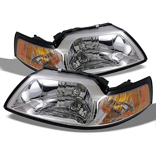 ACANII - For 1999 2000 2001 2002 2003 2004 Ford Mustang Headlights Headlamps Driver + Passenger Side 99-04