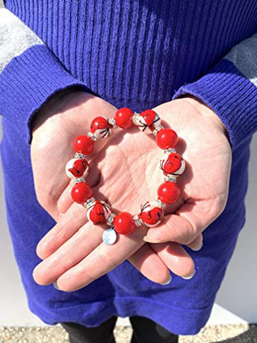 Red Cardinal Bracelet, STL Cardinals Holiday Jewelry for Women, Christmas Remembrance Memorial Birthday Gift for Her, 1 pc3