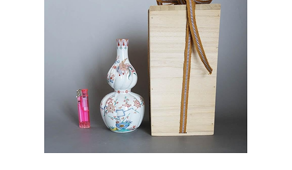 色絵花鳥文瓔珞文鳳凰文神具榊花器花瓶酒器徳利 1本 2426