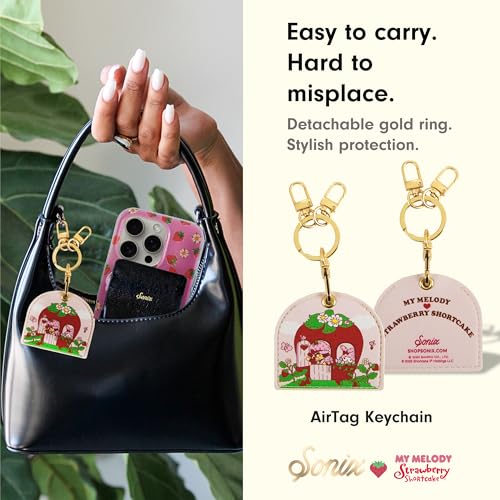 Image of Sonix Keychain Case Compatible with Apple AirTag (My Melody x Strawberry Shortcake)
