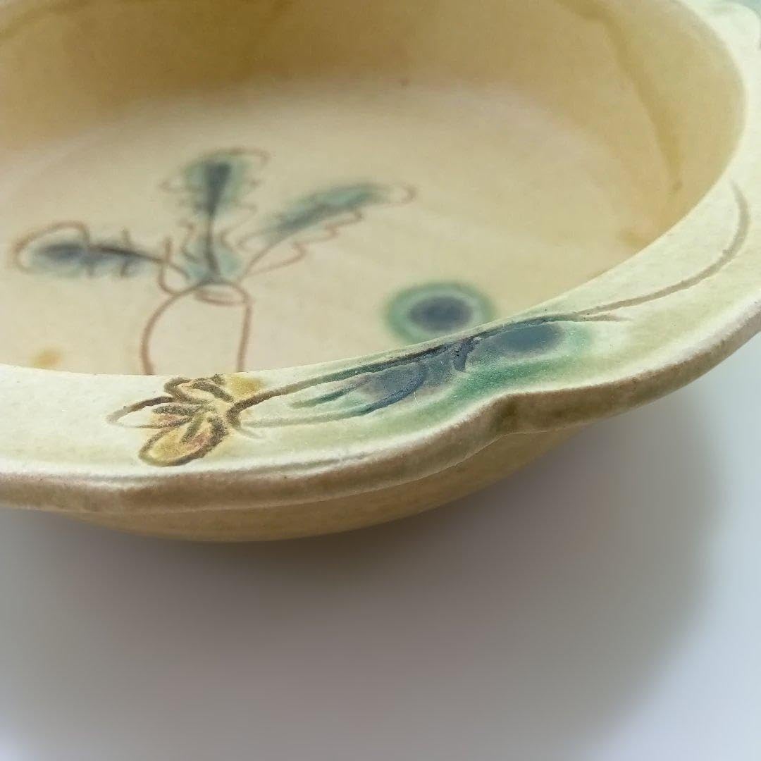 黄瀬戸 大根の絵鉢