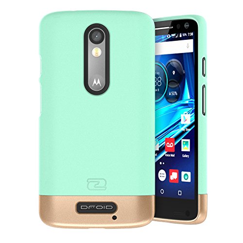 Motorola Droid Turbo 2 Case, Encased (SlimSHIELD Edition) Ultra Slim Cover (Full Coverage) Hybrid Slider Shell (Mint Green)