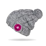 earebel Lifestyle Trenza Beanie mit integrierten Bluetooth Kopfhörern, Grau, Einheitsgröße