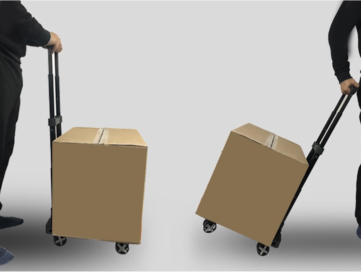 Folding Hand Truck,Heavy Duty Luggage Cart,Folding Flat Cart Utility Dolly Platform Cart Rolling Luggage Cart Foldable Hand Truck Dolly with Wheels for Shopping Travel