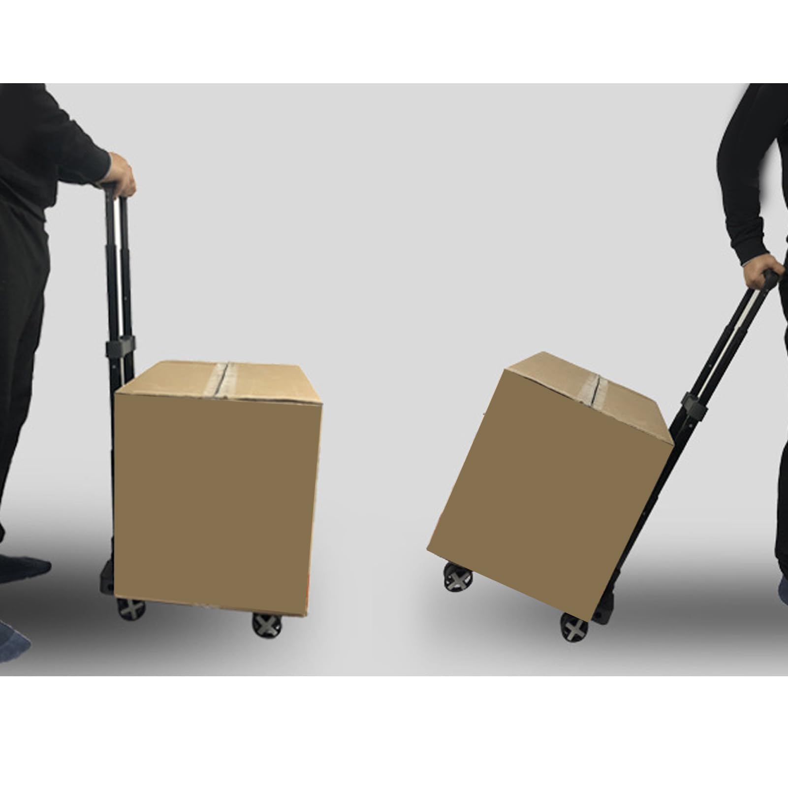 Carrello con Piattaforma per Carrello Pieghevole Compatto per Bagagli Resistente per Generi Alimentari