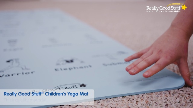 Image of Really Good Stuff Kids Yoga Mat with Illustrated Poses, 5 mm Thick | Ages 4+, PreK+, (68 inch x 24 inch) Non-Skid, Non-Slip, Soft Exercise Mat for Kids, Teens, Toddlers Perfect for Home & Classroom