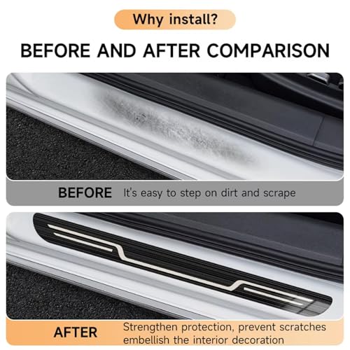 Protecteurs de seuil en acier inox Porsche Macan Electric Silver C - 8