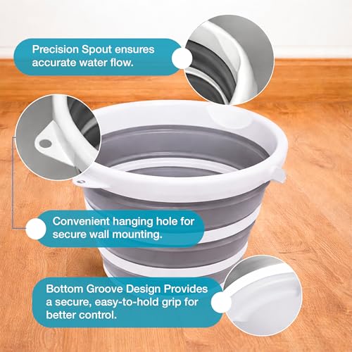Image of Collapsible Buckets for Cleaning 2.6 Gallons 10L Foldable Bucket Collapsible Beach Cleaning Bucket for Bath Collapsible Bucket with Handle Folding Bucket Foldable Bucket Collapsible Water Bucket