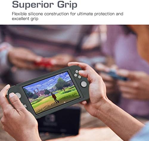 MoKo, futerał kompatybilny z Nintendo Switch Lite; ultracienkie, przenośne silikonowe etui ochronne do podróży, do Nintendo Switch Lite 2019, szare