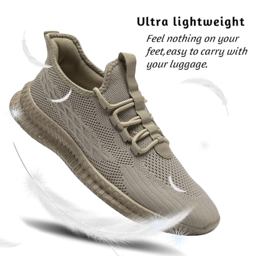 Image of DLWKIPV Running Shoes for Men Casual Slip on Tennis Walking Sneakers Lightweight Breathable Mesh Fashion Gym Athletic Sports Workout Non Slip Trainers