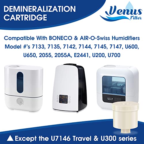 Venusfilter-7531 Demineralization Cartridge Compatible With Boneco & Air-O-Swiss Humidifiers Model #'S 7133, 7135, 7142, 7144, 7145, 7147, U600, U650, 2055, 2055A, E2441, U200, U700 (Pack Of 2) #TOP2