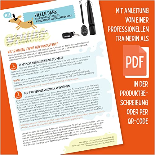 Chillife Premium Hundetraining Zubehör Set, bestehend aus Hundepfeife und Hunde Clicker, perfekt für Welpen und Dog Training und Erziehung, Trillerpfeife für Hunde und Hundeclicker