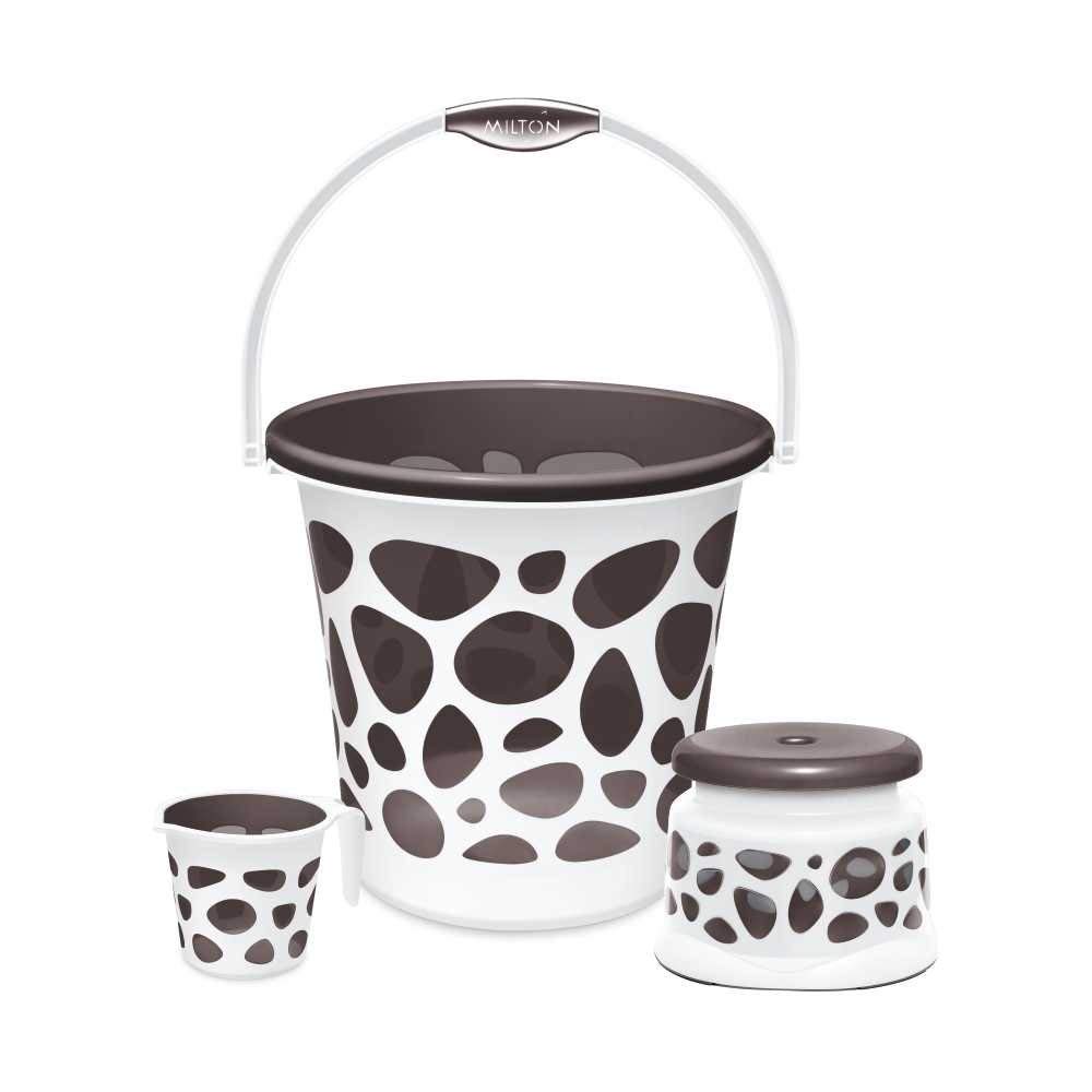 MILTON Mozaic plastic Bucket with Mug and Stool (25, Grey) (B08FGR6CP6) Amazon Price History, Amazon Price Tracker